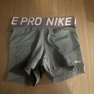 Nike Women's Gray Pro Athletic Shorts